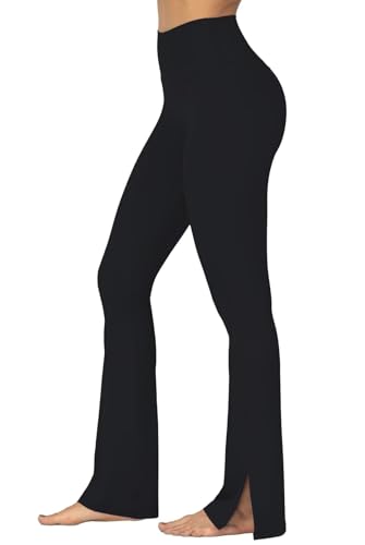 Sunzel Sunzfly Split Hem Flare Leggings for Women, High Waisted